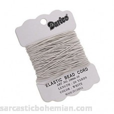 Extra Fine Elastic Bead Cord 20yd card White Pack of 1 B0054G5D4I